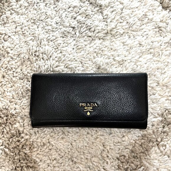 Prada Black Leather Long Wallet (Authentic, Calfskin) - Picture 3 of 16